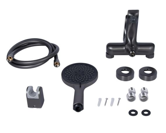 Змішувач для ванни Qtap Vlasta New QTVLA259GMB45643 Gunmetal Black PVD | Зображення 2