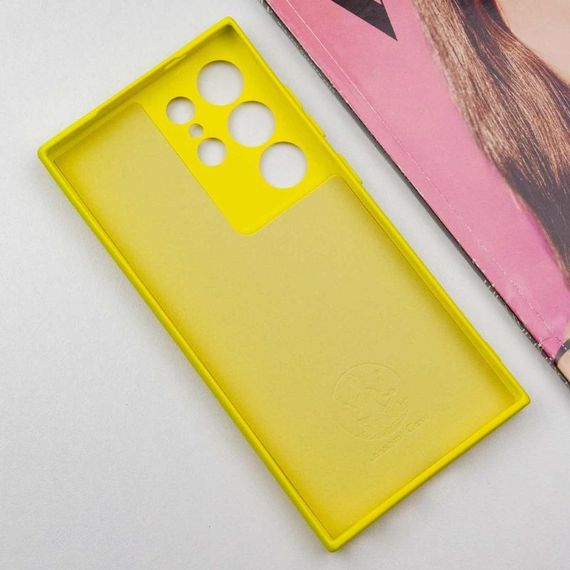 Чохол TPU GETMAN Liquid Silk Full Camera для Samsung Galaxy S24 Ultra Жовтий / Flash | Зображення 3