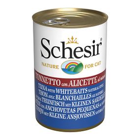 Корм Schesir Tuna with Whitebaits Can вологий з тунцем, анчоусами та рисом 140 гр