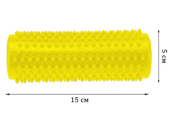 Масажний циліндр EasyFit Spindle із шипами жовтий (EF-1070-Y) | Зображення 2