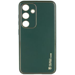 Кожаный чехол Xshield для Samsung Galaxy S24+ Зеленый / Army Green