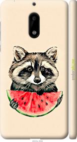 Чохол на Nokia 6 Єнотик з кавуном "4605m-898-2448"