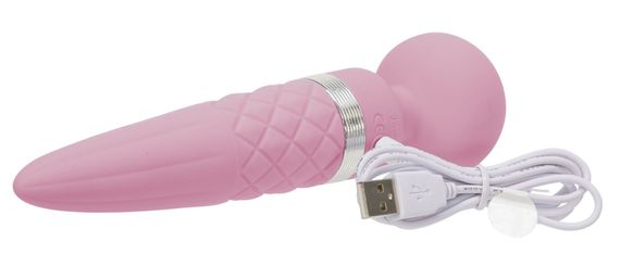 Вібромасажер 2в1 PILLOW TALK - Sultry Pink, класичний масажер і вібратор з ротацією, підігрів | Зображення 9