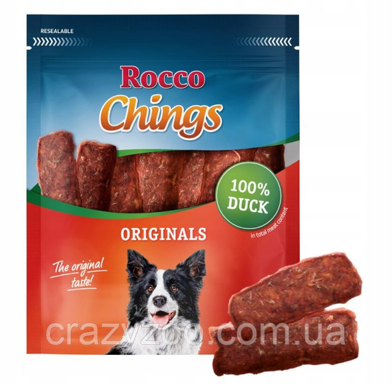 Ласощі Rocco Chings Originals для собак стейк з качки 250 г ЦІНА ЗА 1 КГ 4260358517773 | Зображення 1