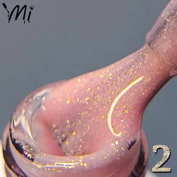 Рідкий полігель Мі OPAL #2 персик з шимером 8мл | Зображення 2