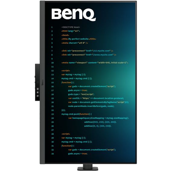 TFT 31.5" BenQ RD320UA, 4K, IPS, 2xHDMI, DP, USB-C, Pivot, колонки, сірий | Зображення 5