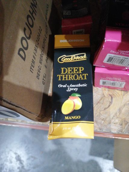 Спрей для мінету Doc Johnson GoodHead DeepThroat Spray - Mango 59мл (м'яте паковання!!!) | Зображення 1