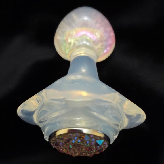 Анальна пробка серце UNIVIBE, силіконова з каменем, рожева, 7.3 х 4.9 см sexstyle | Зображення 3