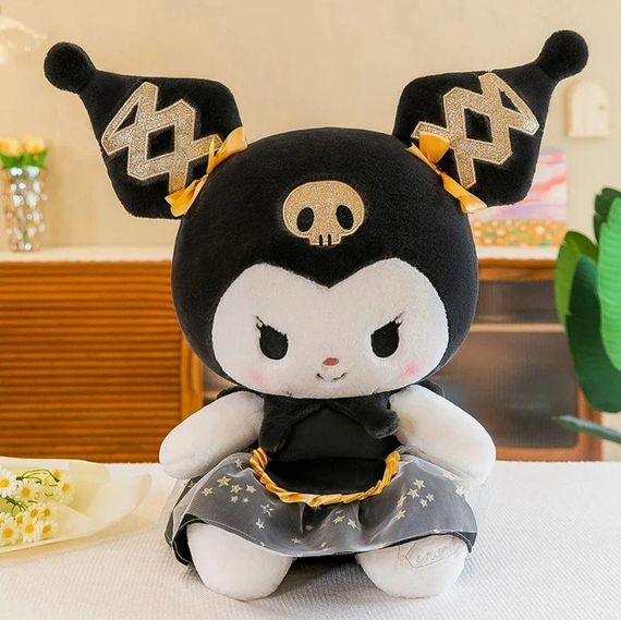 Мягкая игрушка Куроми в черно-золотом платье 50 см