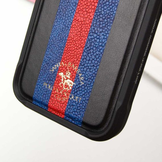 Шкіряний чохол Polo Santa Barbara Barton для Apple iPhone 16 Pro Max (6.9") Black / Navy | Зображення 6