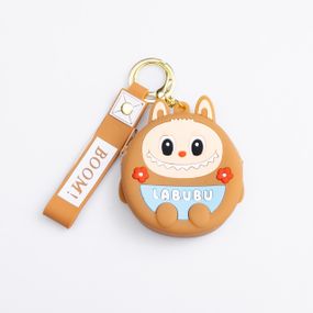 Дитячий гаманець-брелок Лабубу 7,5×7×2,5 (см з ремінцем і карабіном Бежевий HP-55-15BR
