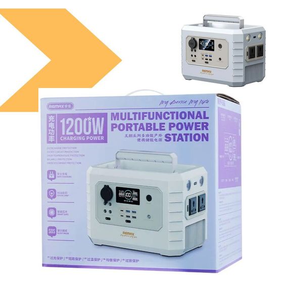 Портативна зарядна станція з ємністю 270000 мАг і потужністю 1200 Вт REMAX RPP-568 (47187-568_23540) | Зображення 1