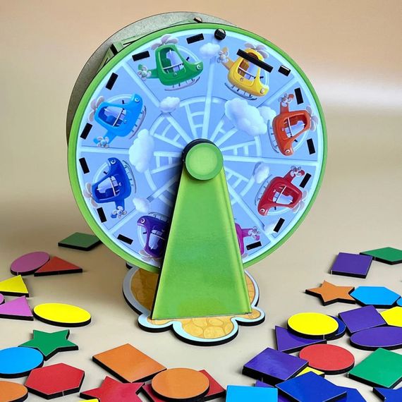 Деревянный сортер "Барабан" Ubumblebees (ПСФ135) PSF135 геометрические фигуры | Зображення 3