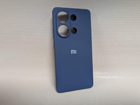 Чохол для Xiaomi Redmi Note 13 Pro 4G / Сяомі Редмі Ноут 13 Про 4G, силіконовий, матовий, синій, з логотипом