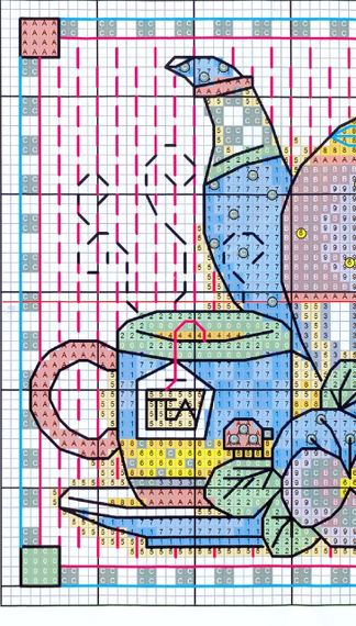Набір для вишивання за нанесеною на канву схемою  "This tea set". AIDA 14CT printed, 21*16 см | Зображення 5