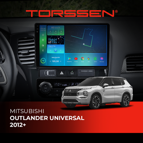 Штатна магнітола Torssen 2K Mitsubishi Outlander universal 2012+ F9432 4G Carplay DSP