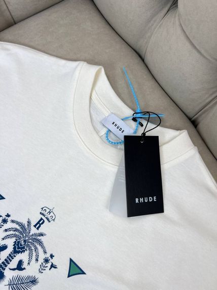 Футболка Rhude Logo Sardines чоловіча біла бавовна f724 | Зображення 3
