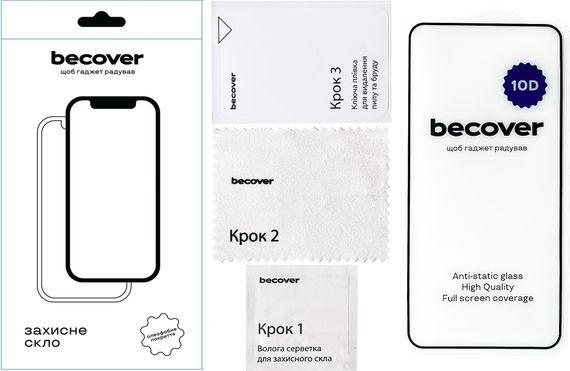 Захисне скло для смартфона BeCover Захисне скло  для Google Pixel 8 Pro 10D Black (711492) | Зображення 1