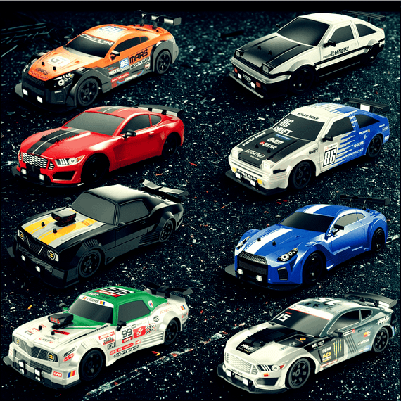 Большая Гоночная Машинка для Дрифта на Аккумуляторе с Паром и с LED Подсветкой на Пульте Управления RC Race Muscle Car 4WD 28 см | Зображення 6