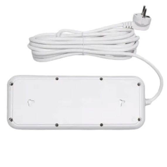 Мережевий фільтр-подовжувач 8 розеток 4xUSB-A 2xUSB-C 5м білий  HP-5-55 | Зображення 4