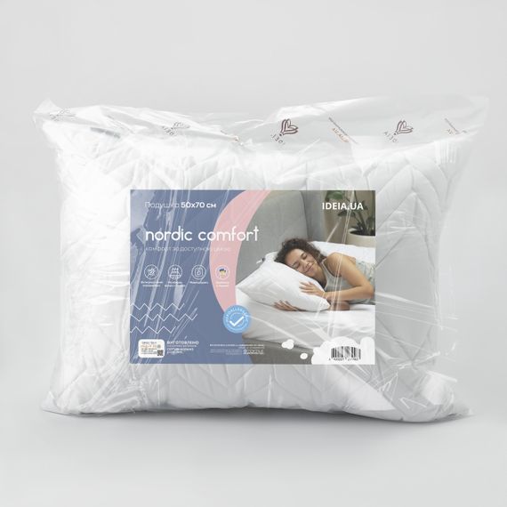 Подушка NORDIC COMFORT+ IDEIA 50х70 см з блискавкою біла (8-34694*001) | Зображення 7