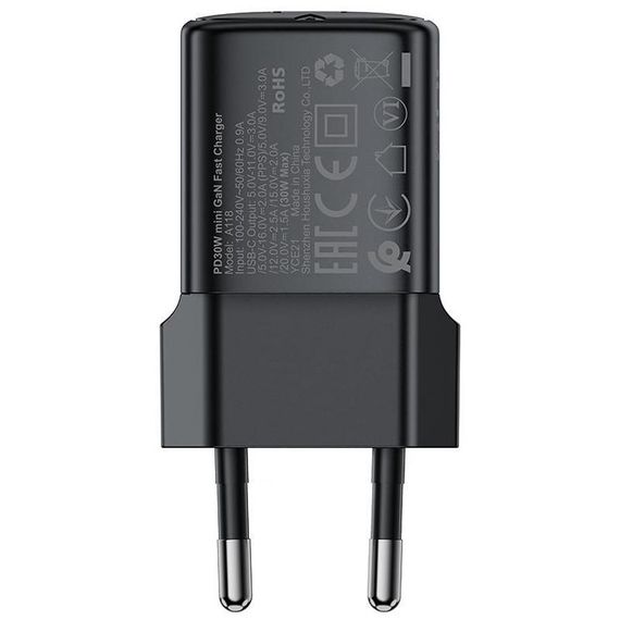 СЗУ Acefast A118 PD30W GaN (1USB-C) Black | Зображення 3