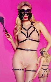 Комплект 4 предмети (портупея+гартери+маска+паддл) Sunspice sexstyle