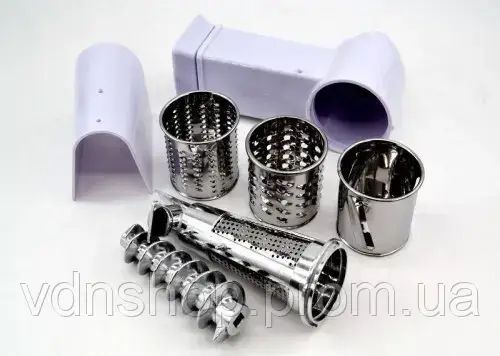 М'ясорубка DOMOTEC MS 2020 + соковитискач, Електром'ясорубка 2600W, Потужна м'ясорубка з насадками | Зображення 3