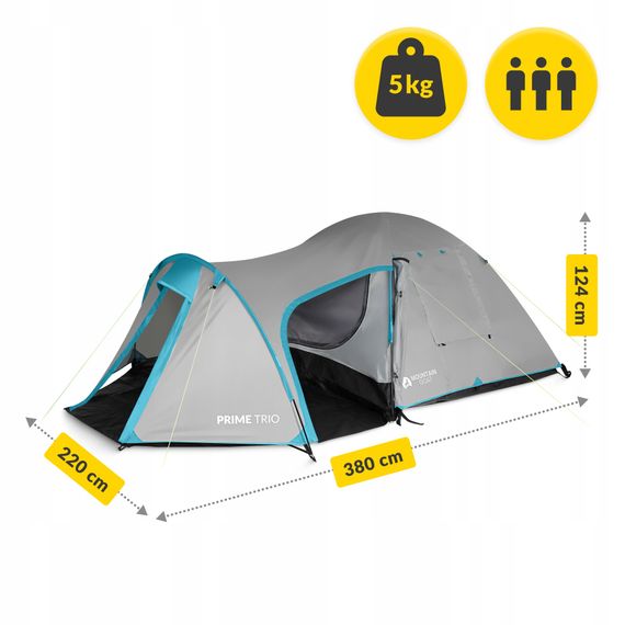 Намет туристичний Mountain Goat Prime Trio 3-місний Grey (P-5905973406581) | Зображення 4