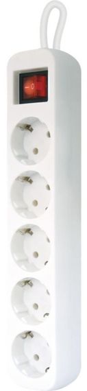 Мережевий подовжувач Defender S518 1.8 m 5 роз switch white (99241) | Зображення 1