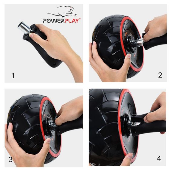 Колесо для преса PowerPlay 4326 зі зворотним механізмом AB Wheel Pro Чорно-червоне | Зображення 7