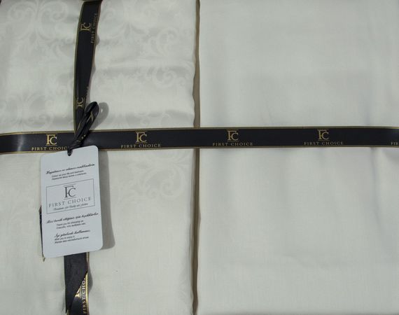Постельное белье First Choice Jacquard Satin 200х220 Lamone Cream | Зображення 2