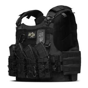 Плитоноска IBV Ukrarmor аналог IOTV, бронежилет-носій Cordura 1000 MOLLE, військова плитоноска ЗСУ, страйкбол, колір Чорний