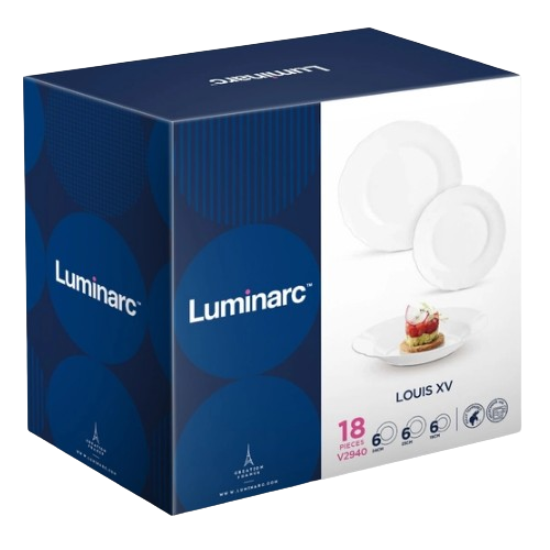 Сервіз столовий Louis XV White 18 предметів 6840744 Luminarc | Зображення 2