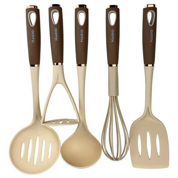 Качественный силиконовый набор для кухни, Набор кухонных принадлежностей на стойке XJ-48 | Зображення 6