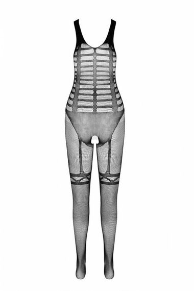 Сітчастий чорний бодістокінг-боді з симетричним малюнком Casmir CA005, One size | Зображення 7