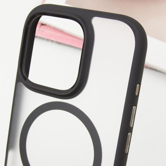 TPU+PC чехол Blueo Skin Friendly Frosted with MagSafe для Apple iPhone 16 Pro Max (6.9") Черный / Black | Зображення 5