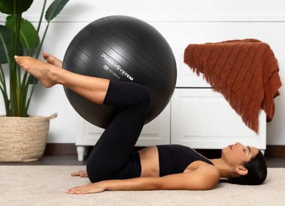 М'яч для фітнесу (фітбол) Power System PS-4013 Ø75 cm PRO Gymball Black (4013BK-0) | Зображення 2