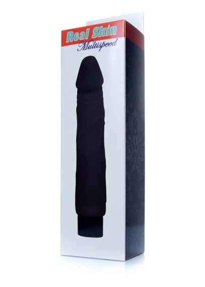 Вібратор - Real Skin Multispeed Black, 22 см Sex Aura | Зображення 5