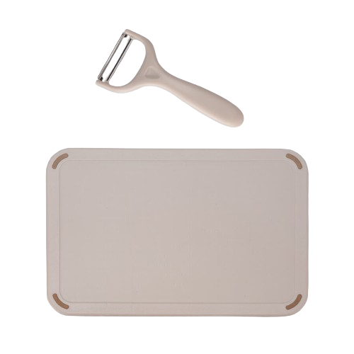 Набір ножів 8 предметів:(6шт + обробна дошка + підставка з тримачем паперових рушників) бежевий MR-1413-BEIGE Maestro | Зображення 1