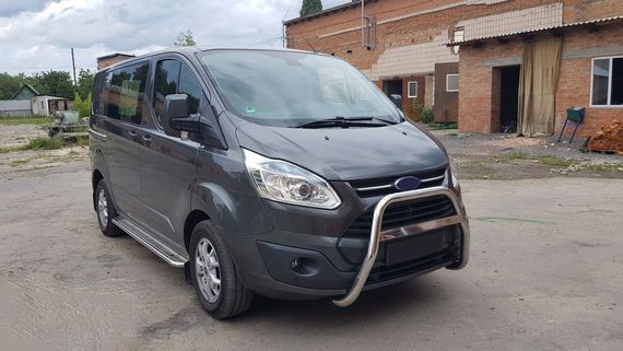 Кенгурятник WT006 (нерж) для Ford Custom 2013-2024 рр