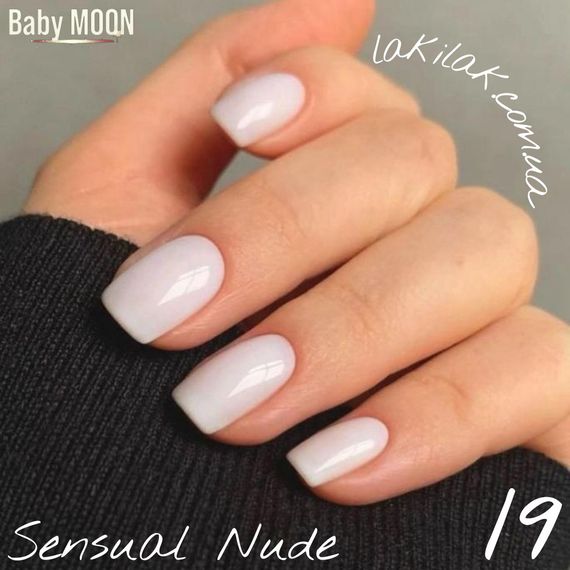 Гель-лак BABY MOON Sensual Nude №19 білий напівпрозорий, 6 мл