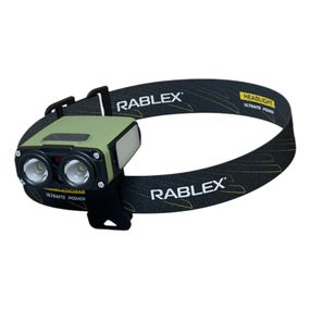 Ліхтар налобний Rablex RB974 - біле та червоне світло, сенсор, Type-C, 900 люмен, кріплення на велосипед