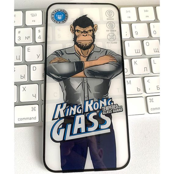 Захисне 2.5D скло King Kong HD для Apple iPhone 15 Pro (6.1") Чорний | Зображення 2