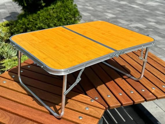 Коричневий  Стіл компактний складаний для дому, кемпінгу-пікніка Folding table AND844-846 | Зображення 2