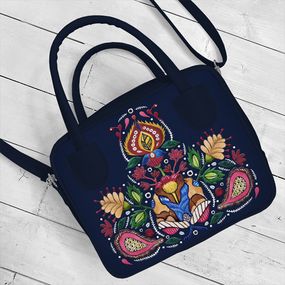 Сумка жіноча Kitto Чудо-квітка на синьому фоні 25x20x9 см (SKI_23S031_TSI)
