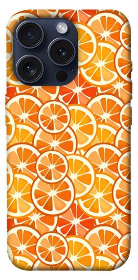 Чохол з картинкою Мандариновий патерн для Apple iPhone 15 Pro (6.1")