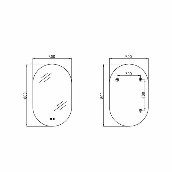 Зеркало Qtap Scorpio (SC1) с LED-подсветкой Touch, с антизапотеванием, с диммером, рег. темп цвета (3000-6500K) Black | Зображення 1