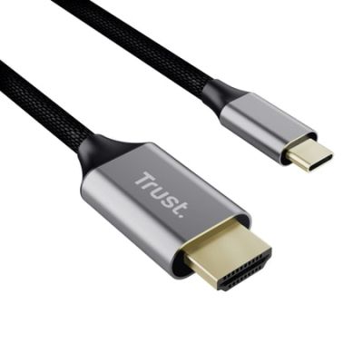 Кабель мультимедийный USB-C to HDMI 2.0m black Trust (25630_TRUST) | Зображення 1