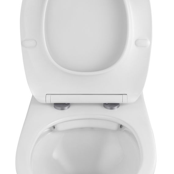Унітаз підвісний безобідковий Kroner Oker WHI533536 RIMLESS з сидінням (KO533536WHIR) | Зображення 4